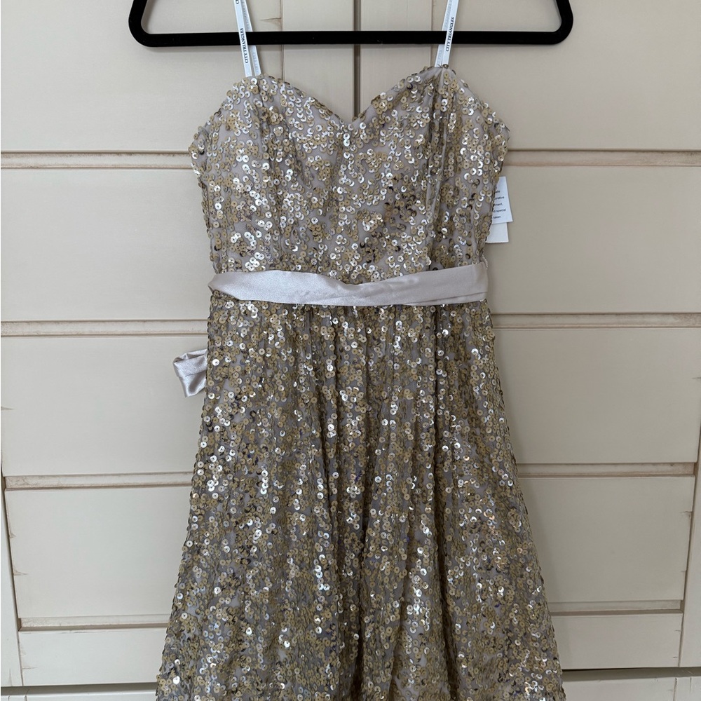 Y2K Vintage Sparkling Short Sequin Dress Never Worn Juniors